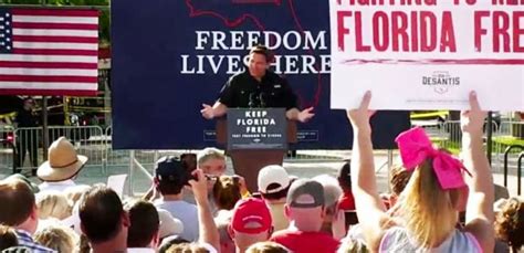 Gov. Ron DeSantis gives ROCK STAR speech at Keep Florida Free rally in Coral Springs : r ...