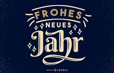 New Year German Quote Lettering Design Vector Download