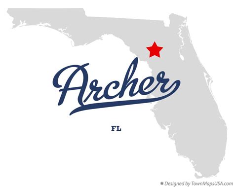 Map of Archer, FL, Florida