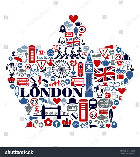 London Great Britain United Kingdom Culture Stock Vector 256916239 - Shutterstock