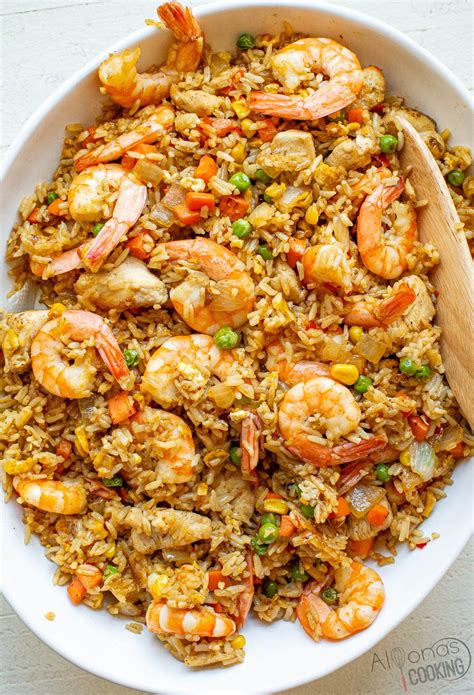 shrimp can be used for fried rice. Raw shrimp would have to be cooked separately and frozen ...