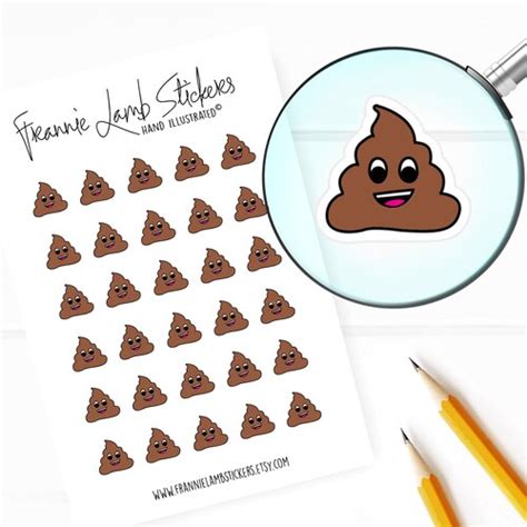 Poop Emoji Planner Stickers - Etsy