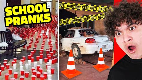 The FUNNIEST School Pranks - YouTube