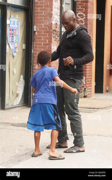 Henry Samuel and his father Seal Singer Seal picks up his children from ...