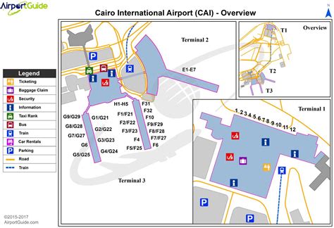 Cairo airport map - Cairo international airport map (Egypt)