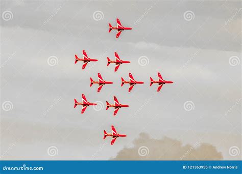 Red Arrows Display Team editorial image. Image of display - 121363955