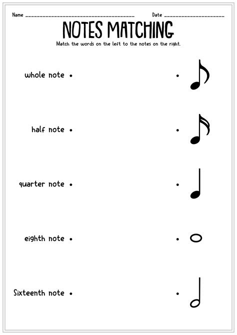 11 Music Theory Worksheets Note Value - Free PDF at worksheeto.com