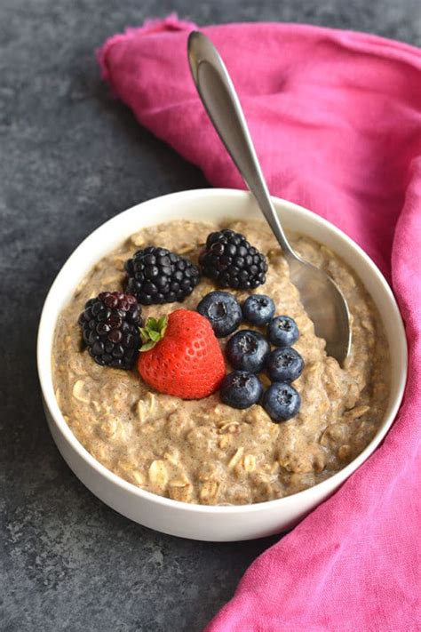 High Protein Oatmeal, How To Make Healthier Oatmeal {GF, Low Cal} - Skinny Fitalicious®