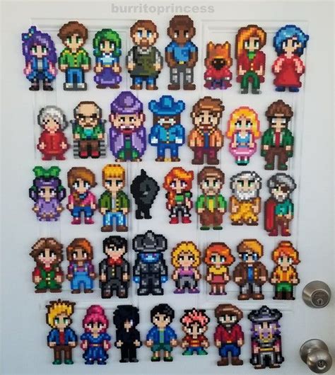 Stardew Valley Video Game Character Decorative Magnets | Etsy Pearler Bead Patterns, Perler ...