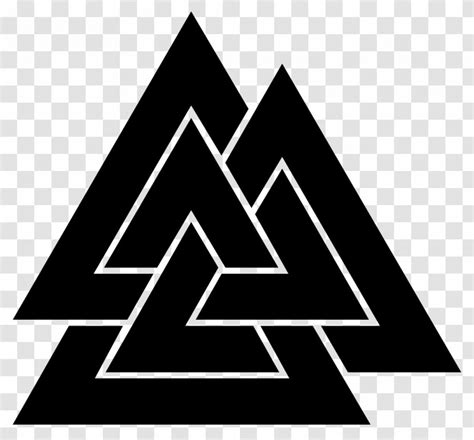 Odin Valknut Viking Age Runes Old Norse - Black And White - Symbol ...