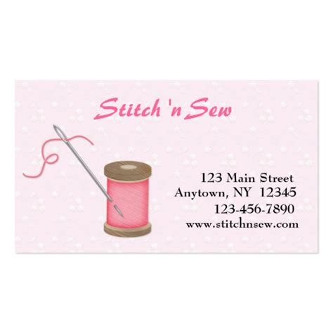 Crafty Sewing Business Card Template | Zazzle