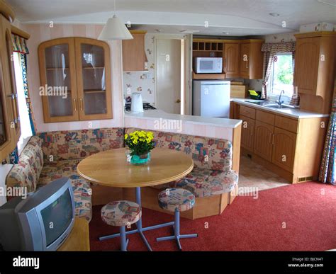 Static caravan interior Stock Photo - Alamy