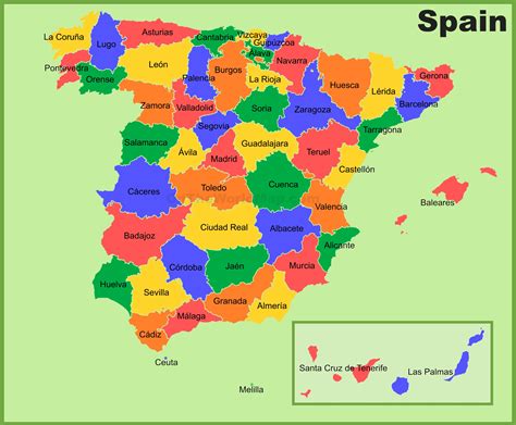 √ Map Of Spain Regions And Cities / Study In Spain Top Universities ...