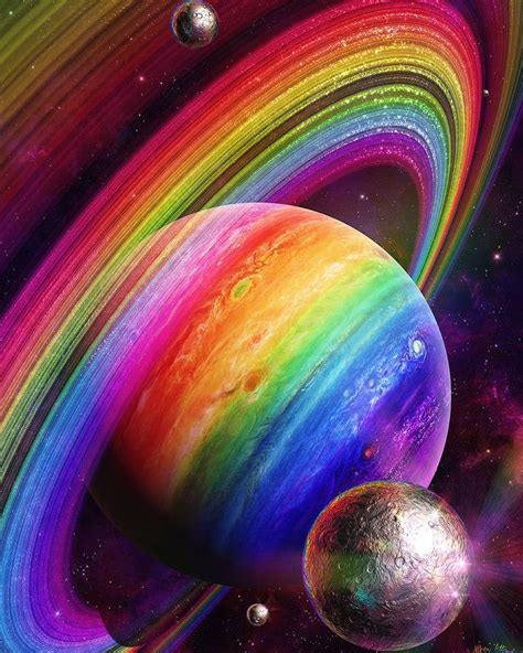 The Final Frontier 🖖 on Instagram: “Rainbow of Planets 🌈🌈” | Elmas boyama, Gökkuşağı, Renkler