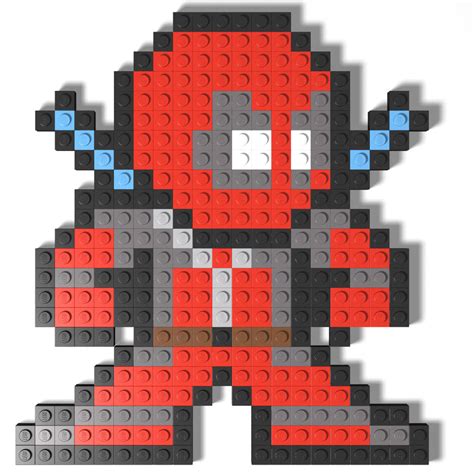 Instructions for Custom LEGO Deadpool 8-Bit Mosaic – Build Better Bricks