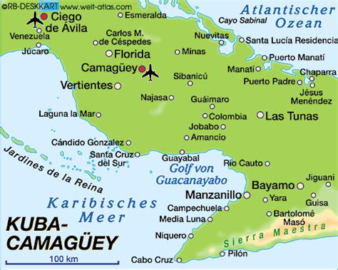 Map of Camagueey (Region in Cuba) | Welt-Atlas.de