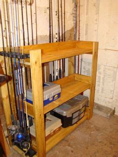 This, but smaller footprint and taller for more shelves Diy Fishing Rod ...