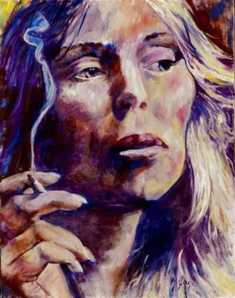 Self Portrait Of Joni Mitchell | Joni mitchell paintings, Joni, Painting