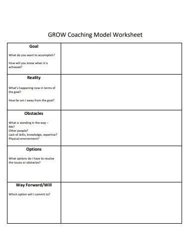 FREE 9+ GROW Coaching Model Samples in PDF | MS Word