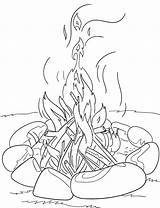 Bonfire Coloring Pages  Free Printable For Kids sketch template