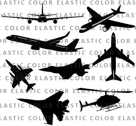 Airplane Svg Clipart Silhouette Airplane and Aircraft Vector Files Digital Download Clip Art Svg ...