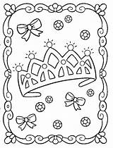 Diamond Tiara Pages Coloring sketch template