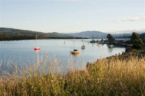 Free Stock photo of Huon river landscape and sail boats | Photoeverywhere
