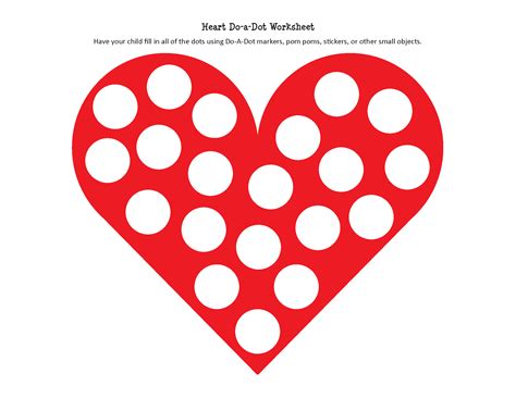 Do A Dot Heart Printable - Printable Word Searches