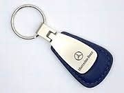 - Mercedes Benz Blue Leather Teardrop Keychain #CG-4001BLU