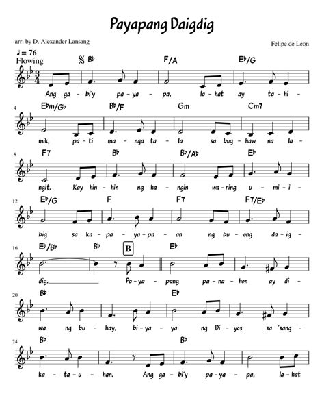 Payapang Daigdig Sheet music for Piano (Solo) Easy | Musescore.com