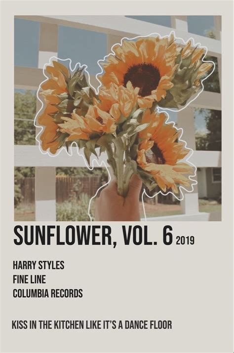 sunflower, vol. 6- harry styles | Harry styles poster, Music poster design, Harry styles wallpaper