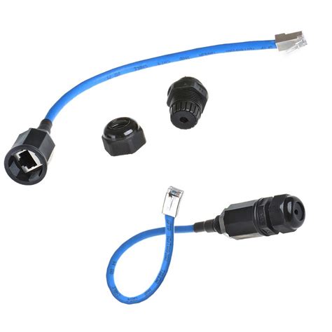 Toptekits RJ45 Waterproof Connector IP67 Ethernet Network Cable Connector Double Head Outdoor ...