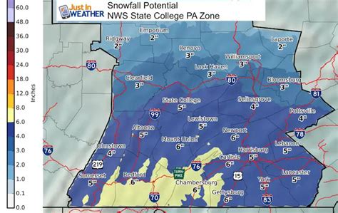 February 19 winter storm weather snowfall NWS State College – Just In ...