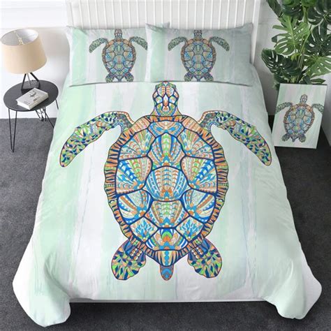 Sea Turtle Duvet Cover Bed Set Tortoise Quilt Cover Bedding - Etsy