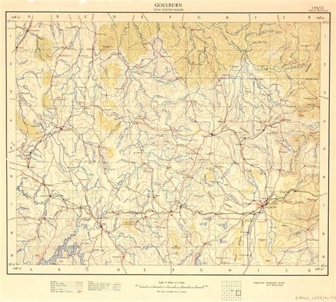 1940s topographic map of the Goulburn region, New South Wales | Topographic map, Australia map ...