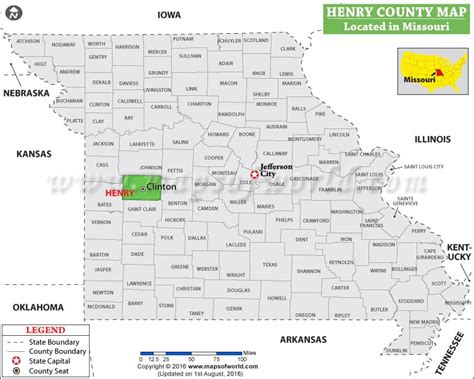 Henry County Map, Missouri