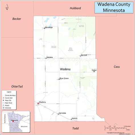 Wadena County Map, Minnesota - Where is Located, Cities, Population ...