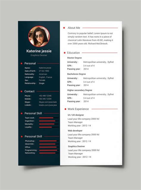 Architecture Resume Template Psd | Resume for You