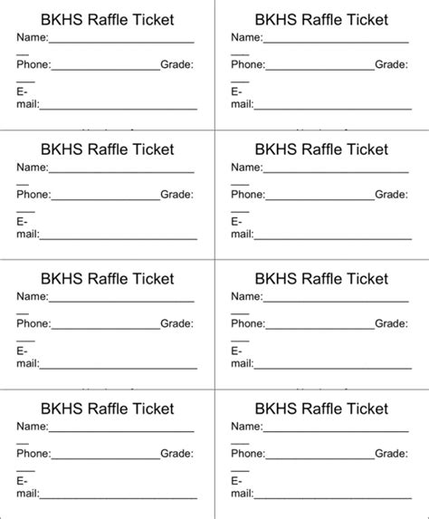 17 Free Sample Raffle Ticket Templates in Different Formats