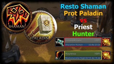 Resto Sham Prot Pally vs Rank 1 Hunter Priest - no coms 12/29 - YouTube