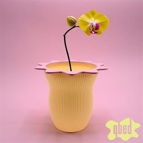 OBJ file TEXTURED FLOWER VASE 💐・3D printable design to download・Cults