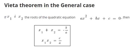 vieta theorem | Quadratics, Theorems, Quadratic equation