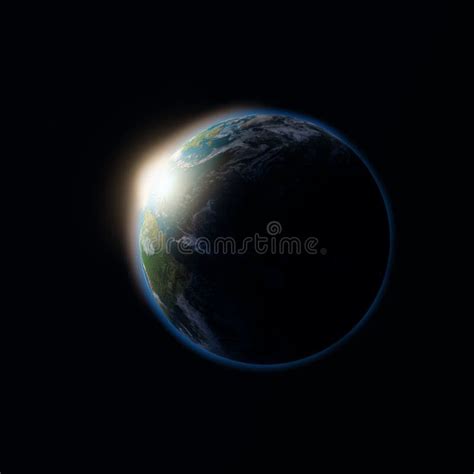 Night Globe With City Lights, America Stock Image - Image of space, dark: 18050807