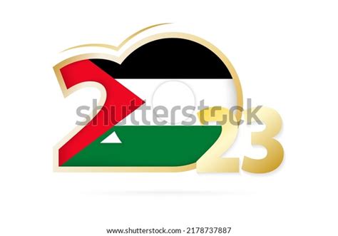 Year 2023 Palestine Flag Pattern Vector Stock Vector (Royalty Free ...