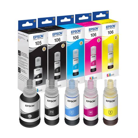 Original Epson 105 & 106 Ink Bottle Multipack