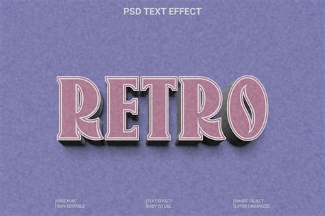 Premium PSD | Vintage 3d text effect style