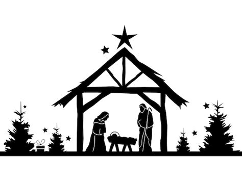 Nativity Silhouette Vector