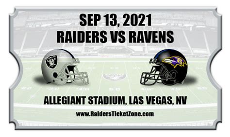 Las Vegas Raiders vs Baltimore Ravens Football Tickets | 09/13/21