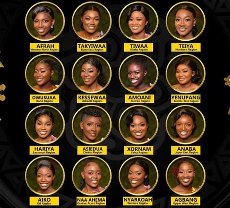 Ghana's Most Beautiful – GMB 2022 | The 16 Contestants