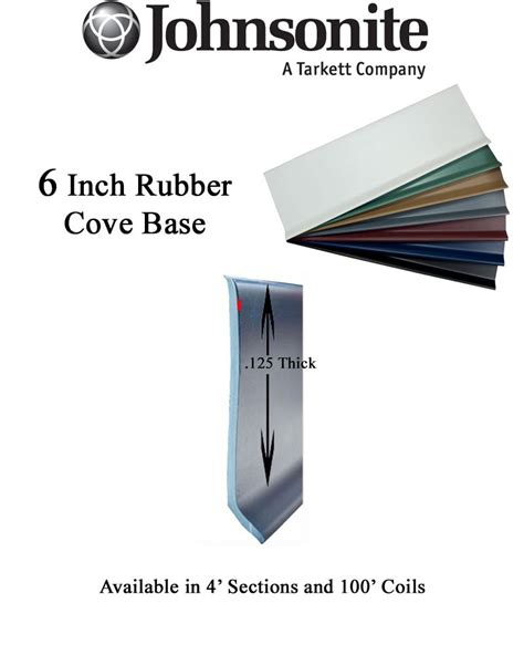 Cove Base Molding | Johnsonite 6 Inch Rubber Wall Base